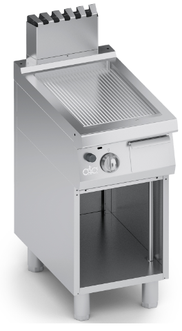 ATA dujinė kepimo plokštuma rifliuotu paviršiumi su stovu K7GFB05VVR