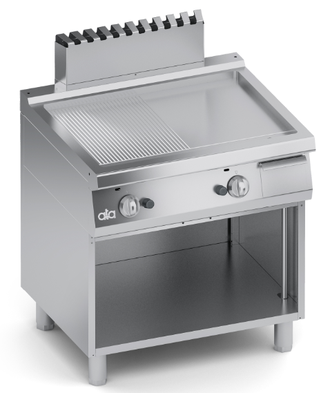 ATA dujinė kepimo plokštuma lygiu paviršiumi su stovu K7GFB10VVR