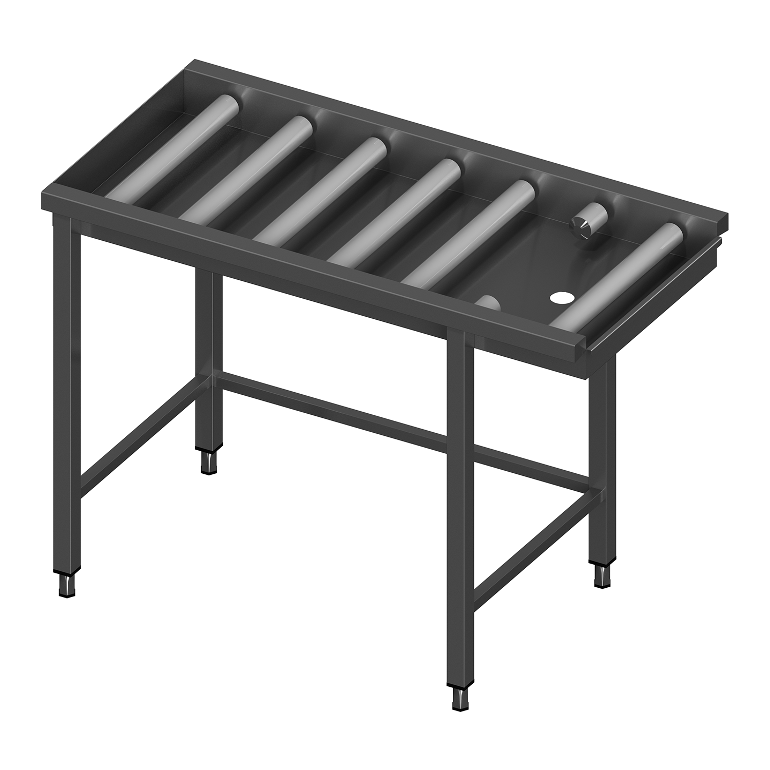 Novameta stalas prie indaplovės su pilnais ritinėliais  PI0-PM0-100/60/90