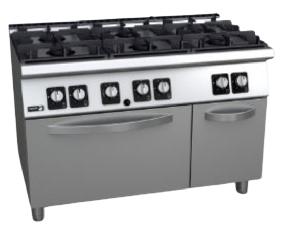 Fagor 6 degļu gāzes plīts ar gāzes cepeškrāsni C-G761 H